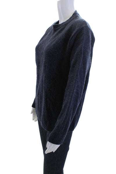 J Crew Womens Dark Blue Merino Blend Pullover Sweater Size L