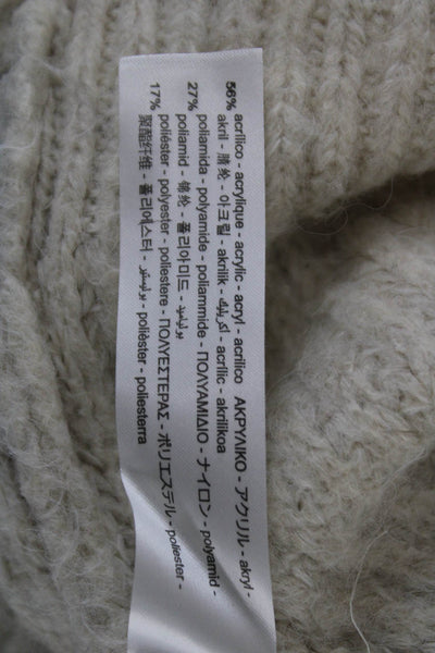 Zara Womens Beige Pullover Sweater Crew Neck Long Sleeve Size S