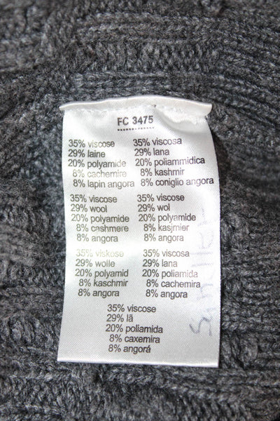 Lacoste Womens Dark Gray Turtleneck Button Cardigan Size 34