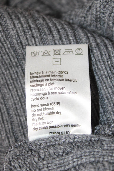 Lacoste Womens Dark Gray Turtleneck Button Cardigan Size 34