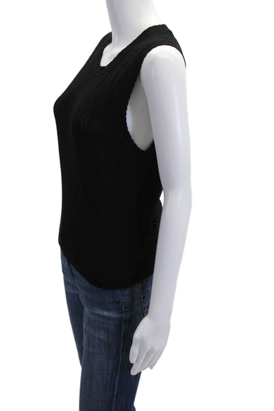 Veronica Beard Women Basic Black Tank Crewneck Size M