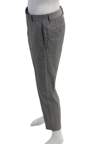 Ted Baker London Mens Dress Pants Gray Wool Button Ankle Size 30