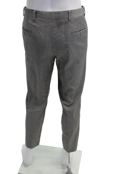 Ted Baker London Mens Dress Pants Gray Wool Button Ankle Size 30