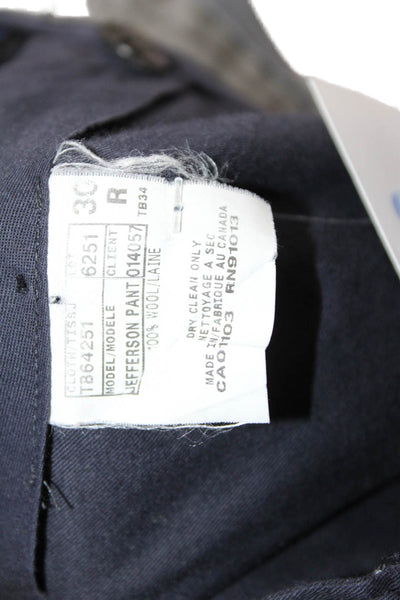 Ted Baker London Mens Dress Pants Gray Wool Button Ankle Size 30