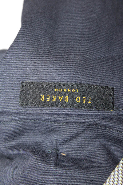 Ted Baker London Mens Dress Pants Gray Wool Button Ankle Size 30