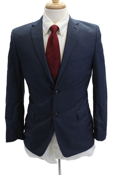 Michael Kors Childrens Boys Two Button Blazer Jacket Blue Wool Size 18 Regular