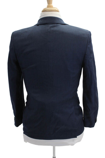 Michael Kors Childrens Boys Two Button Blazer Jacket Blue Wool Size 18 Regular