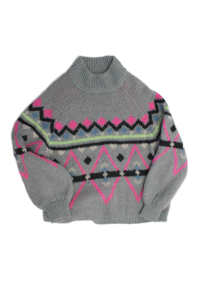 Zara Knitwear Childrens Girls Turtleneck Sweater Multi Colored 13-14