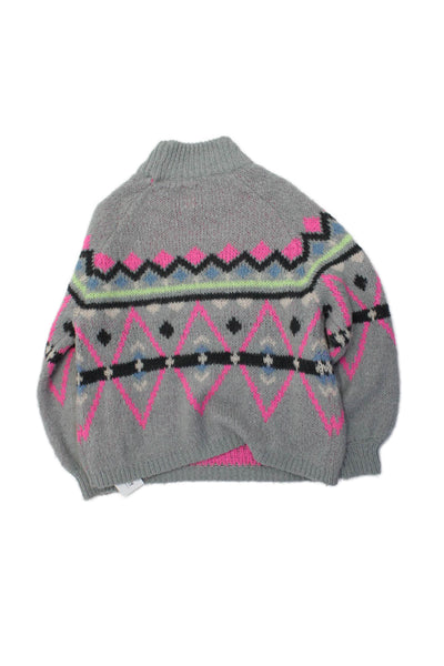 Zara Knitwear Childrens Girls Turtleneck Sweater Multi Colored 13-14