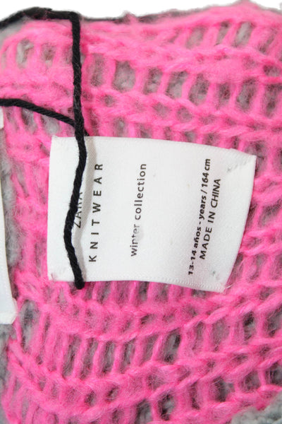 Zara Knitwear Childrens Girls Turtleneck Sweater Multi Colored 13-14