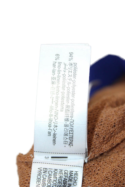 Zara Unisex Brown Button Cardigan Crew Neck Long Sleeve Size S