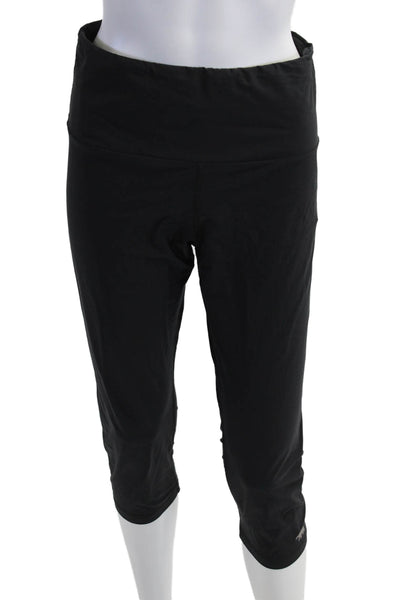 Running Bare Women Black Maternity Cropped Capri Leggings Size L