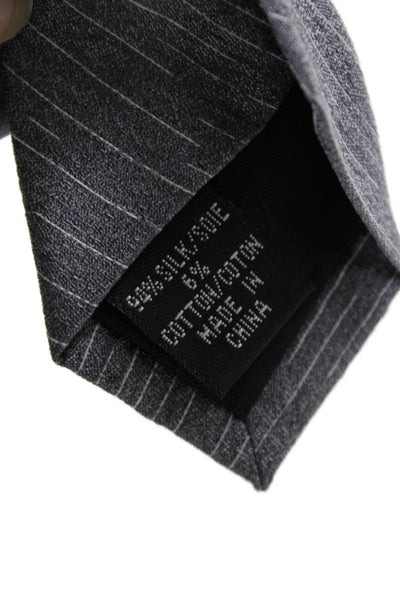 Calvin Klein Men's Classic Silk Neck Tie Striped Gray One Size