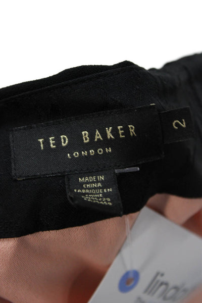 Ted Baker London Womens Black A-Line Skirt Short Polyester Size 2