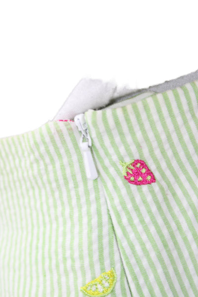 Lilly Pulitzer Womens A-Line Wrap Mini Striped Cotton Skirt Size 6