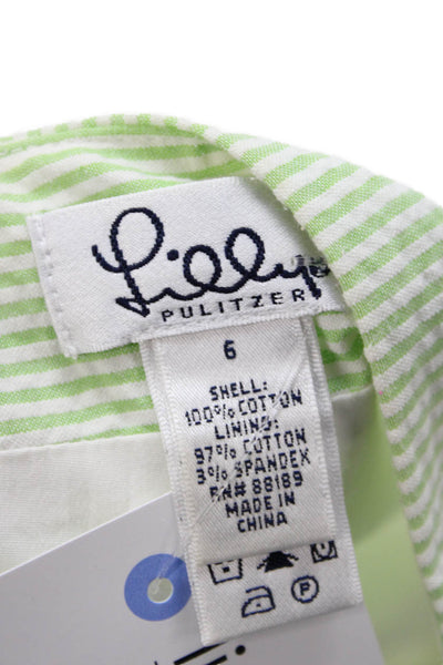 Lilly Pulitzer Womens A-Line Wrap Mini Striped Cotton Skirt Size 6
