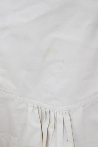 Karen Millen Women A-Line Flare Skirt Beige Cotton Short Size 6