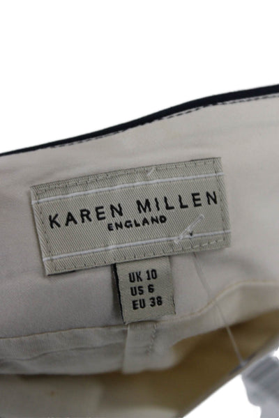 Karen Millen Women A-Line Flare Skirt Beige Cotton Short Size 6