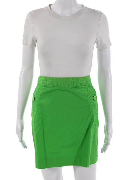 Lilly Pulitzer Womens A-Line Mini Skort Green Cotton Size 4