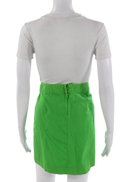Lilly Pulitzer Womens A-Line Mini Skort Green Cotton Size 4