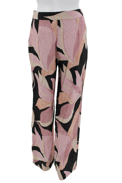 Misa Womens Dress Pants Beige Floral Zip Size XS