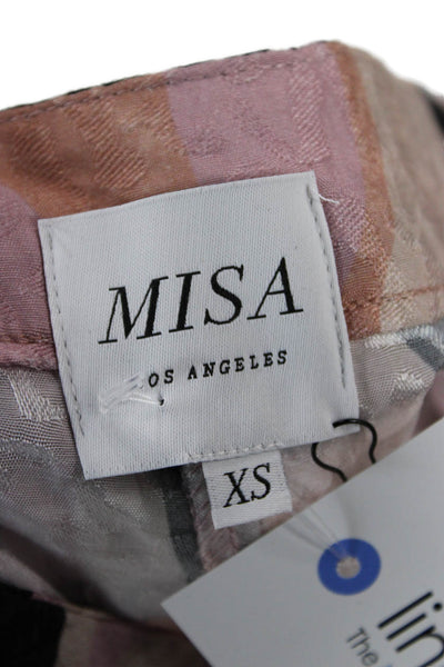Misa Womens Dress Pants Beige Floral Zip Size XS
