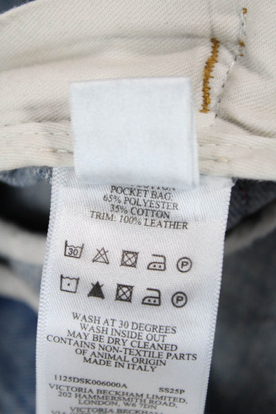 Victoria Beckham Women A-Line Wrap Skirt Blue Size 4