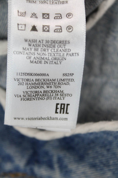 Victoria Beckham Women A-Line Wrap Skirt Blue Size 4