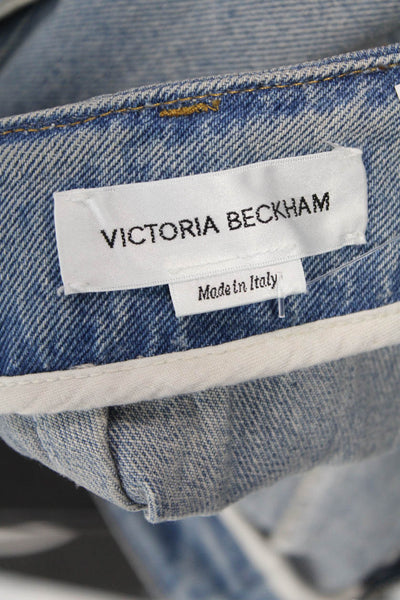 Victoria Beckham Women A-Line Wrap Skirt Blue Size 4