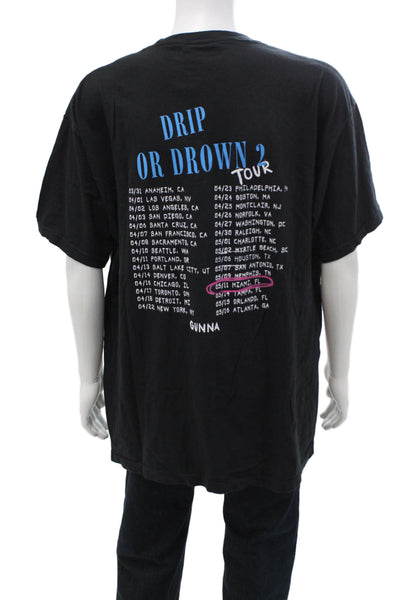 Webster Mens Black Cotton Blend Graphic Bird Crew Neck T-Shirt Size XL