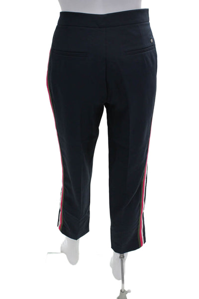 G/Fore Womens Cropped Ankle Dress Pants Dark Blue Button Polyester Size 8