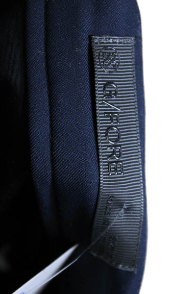 G/Fore Womens Cropped Ankle Dress Pants Dark Blue Button Polyester Size 8