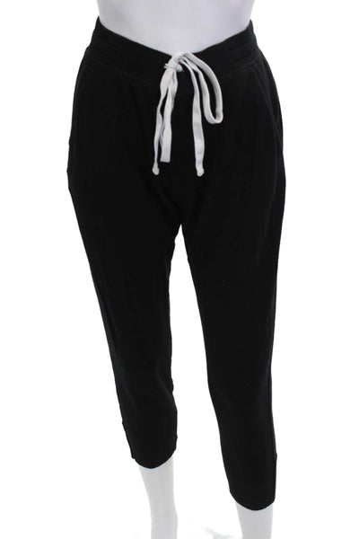 Splits59 Women Jogger Sweatpants Black Drawstring Spandex Inseam 25 Size L