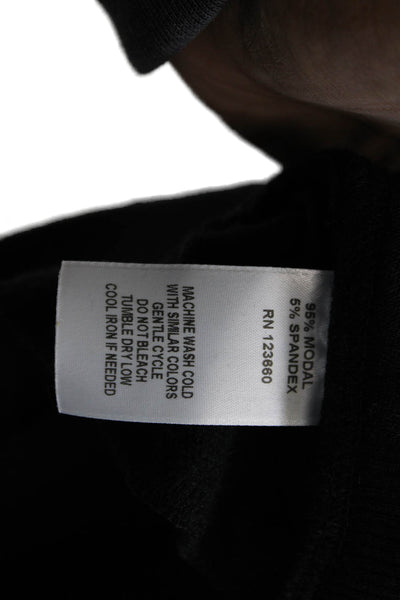 Splits59 Women Jogger Sweatpants Black Drawstring Spandex Inseam 25 Size L
