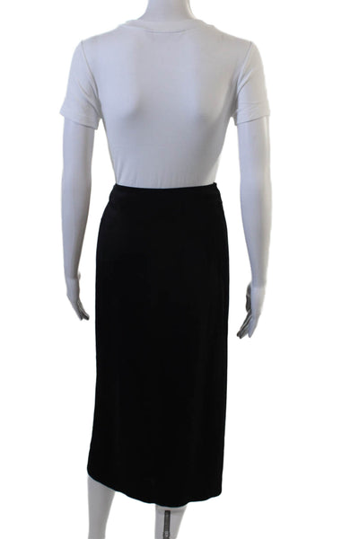 Escada Margaretha Ley Womens Straight Pencil Wrap Skirt Black Size 36
