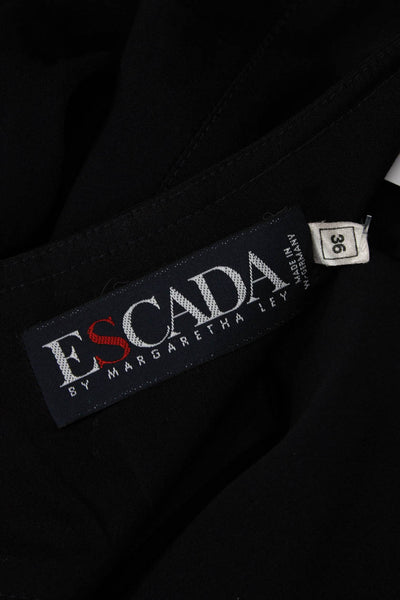 Escada Margaretha Ley Womens Straight Pencil Wrap Skirt Black Size 36