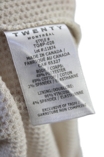 TWENTY MONTREAL Women Jogger Sweatpants Beige Drawstring Size L