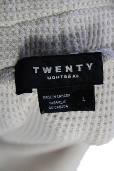 TWENTY MONTREAL Women Jogger Sweatpants Beige Drawstring Size L