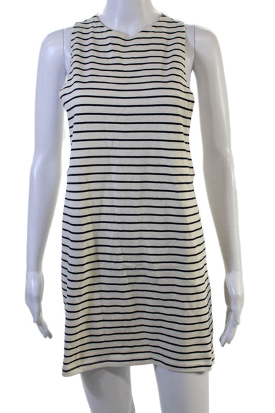 The Frankie Shop Womens White Striped Cotton Tank Dress Short Size M