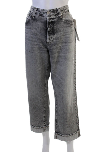 Adriano Goldschmied Women Cropped Wide Leg Gray Jeans Size 31