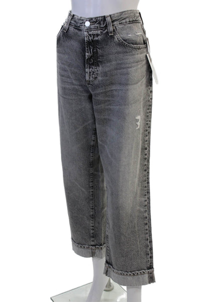 Adriano Goldschmied Women Cropped Wide Leg Gray Jeans Size 31