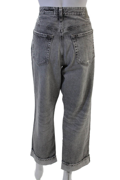 Adriano Goldschmied Women Cropped Wide Leg Gray Jeans Size 31