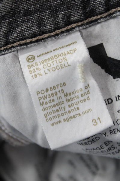 Adriano Goldschmied Women Cropped Wide Leg Gray Jeans Size 31