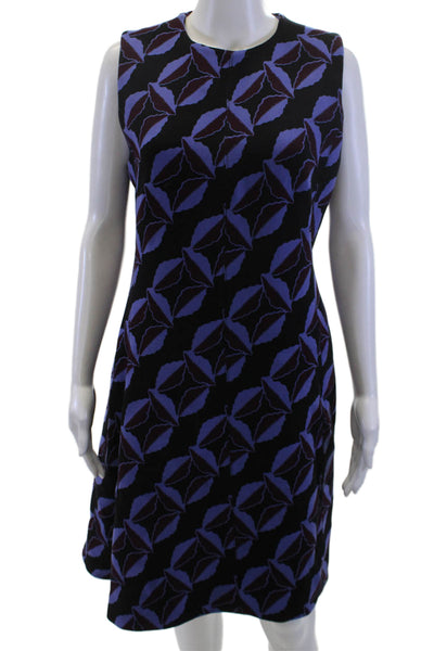 Marni Women Black Wool Shift Dress Crew Neck Midcalf Sleeveless Size S