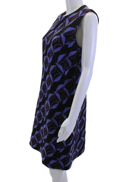 Marni Women Black Wool Shift Dress Crew Neck Midcalf Sleeveless Size S