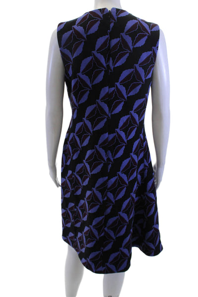 Marni Women Black Wool Shift Dress Crew Neck Midcalf Sleeveless Size S