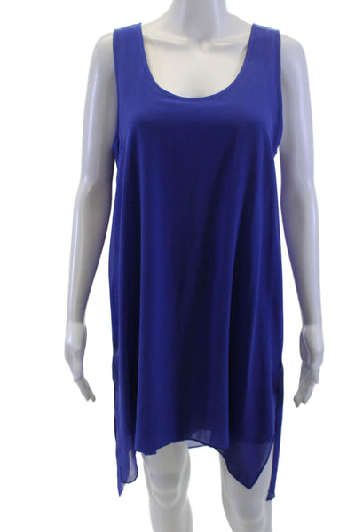 Catherine Catherine Malandrino Women Tank Shift Tunic Blue Sleeveless Size M