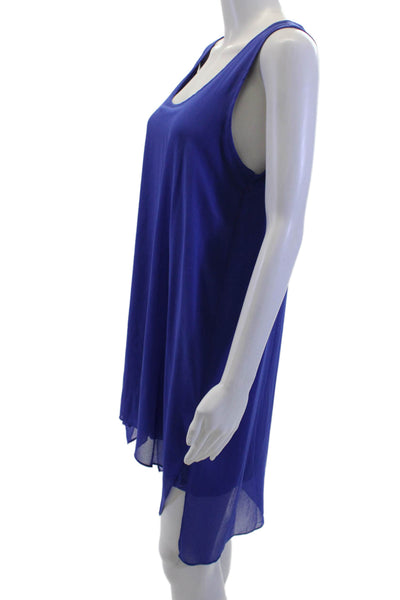 Catherine Catherine Malandrino Women Tank Shift Tunic Blue Sleeveless Size M