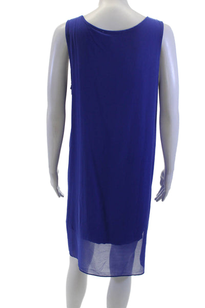 Catherine Catherine Malandrino Women Tank Shift Tunic Blue Sleeveless Size M