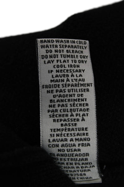 Metric Knits Womens Black Collared Long Sleeve Blazer Size L